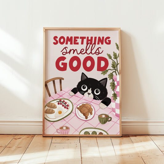 Something Smells Good Kitchen Art Print (unframed)