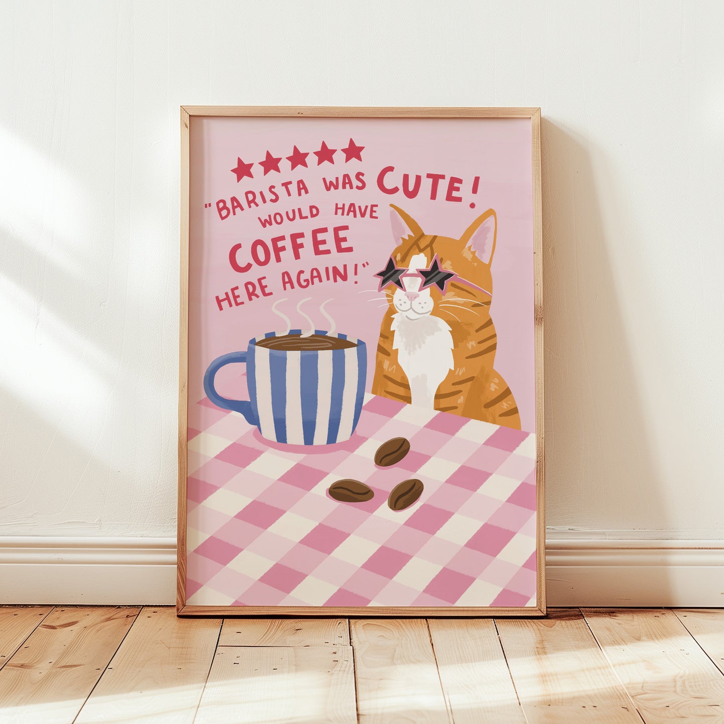 Barista Was Cute Cat Print