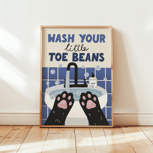Wash Your Little Toe Beans Print
