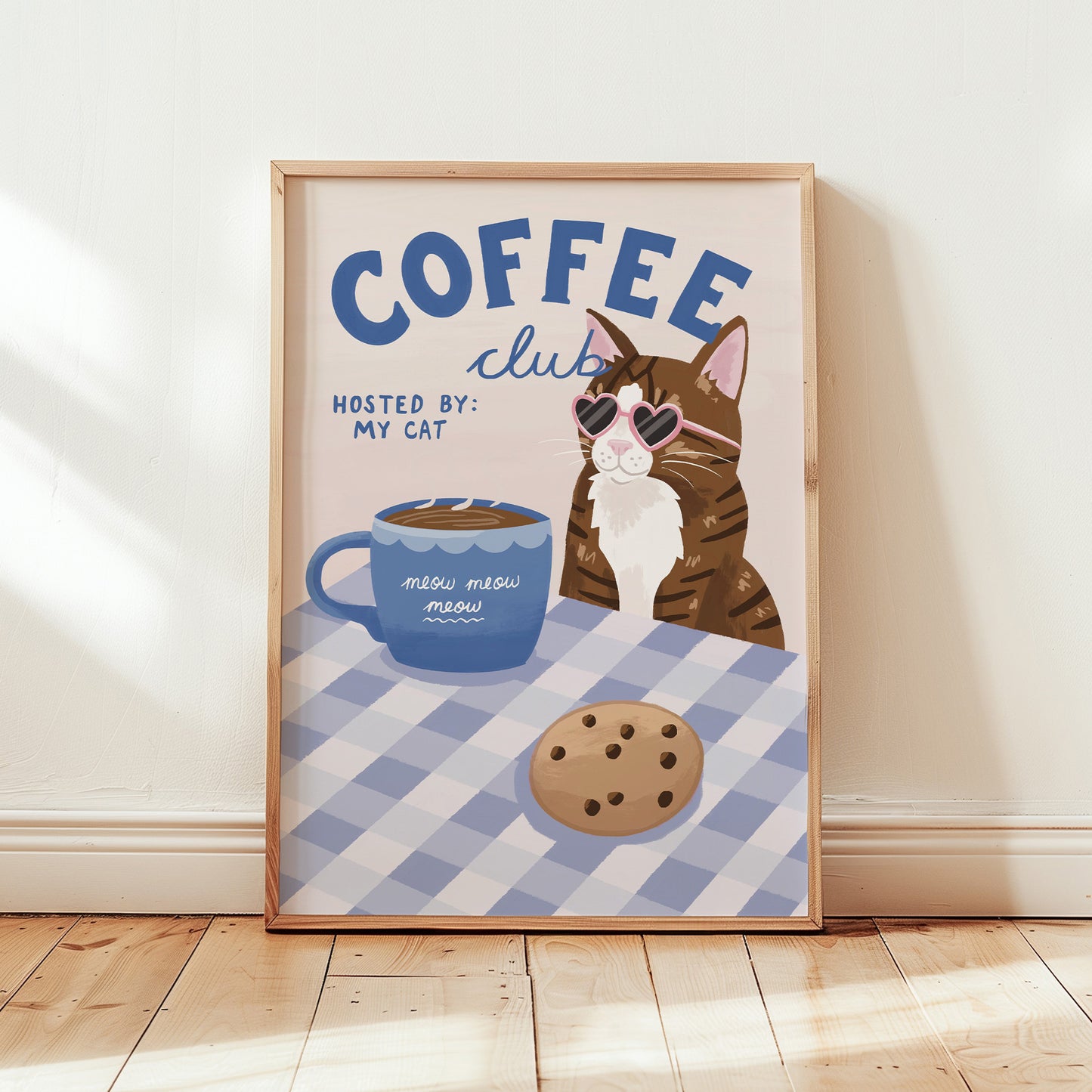 Cat Coffee Club Print