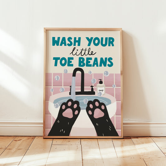 Wash Your Little Toe Beans Print