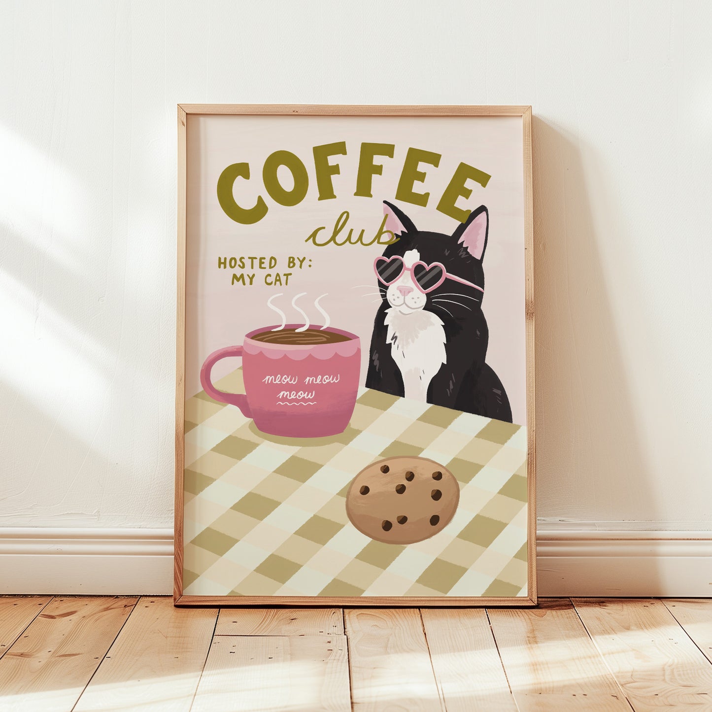 Cat Coffee Club Print
