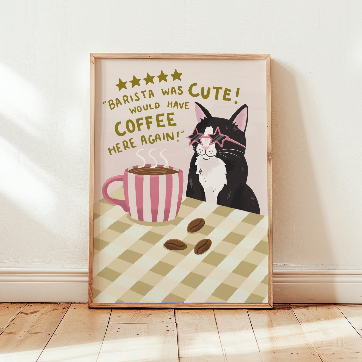 Barista Was Cute Cat Print