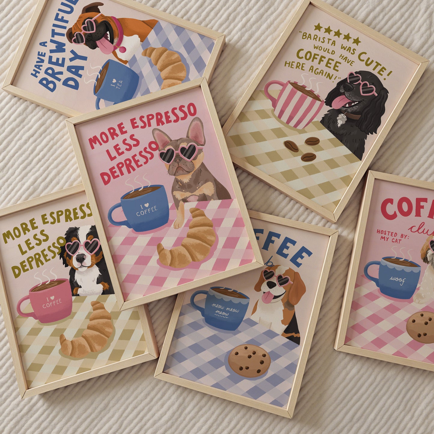 Custom Coffee Dog Print (Add your dog!)