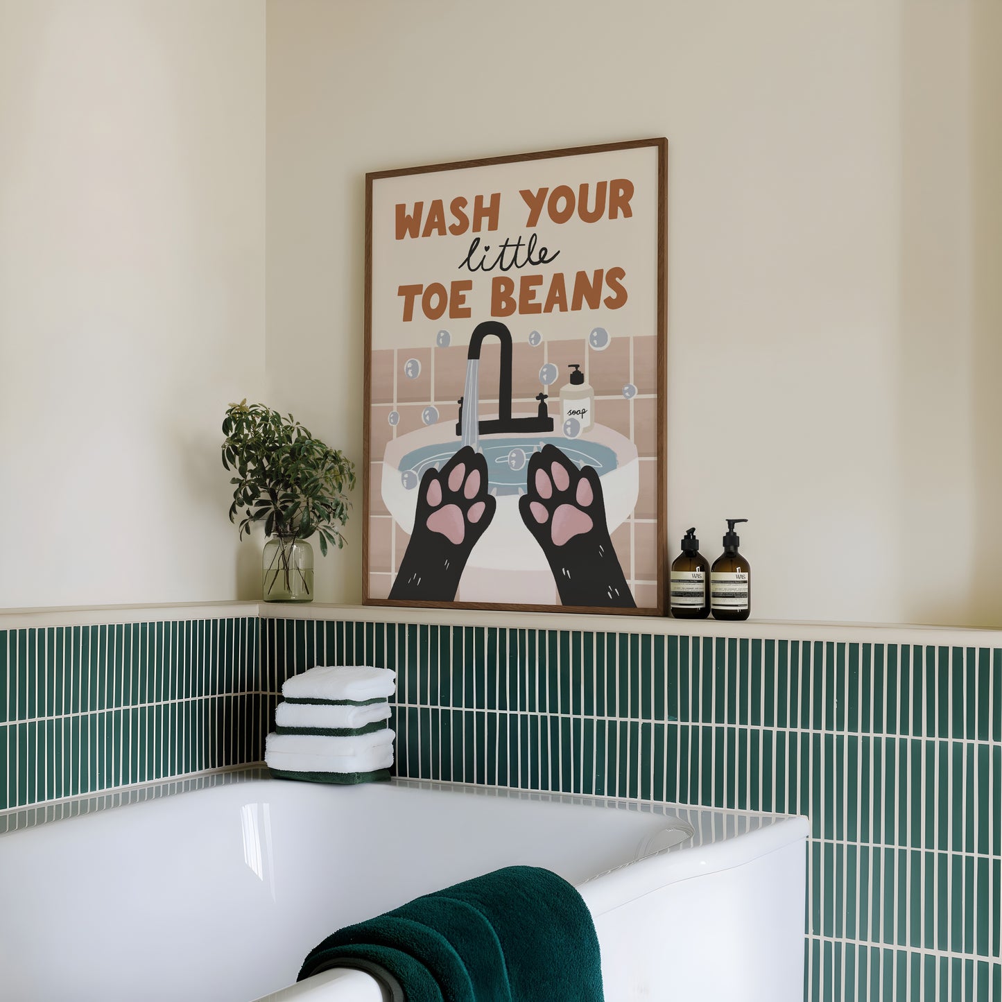 Wash Your Little Toe Beans Dog Print