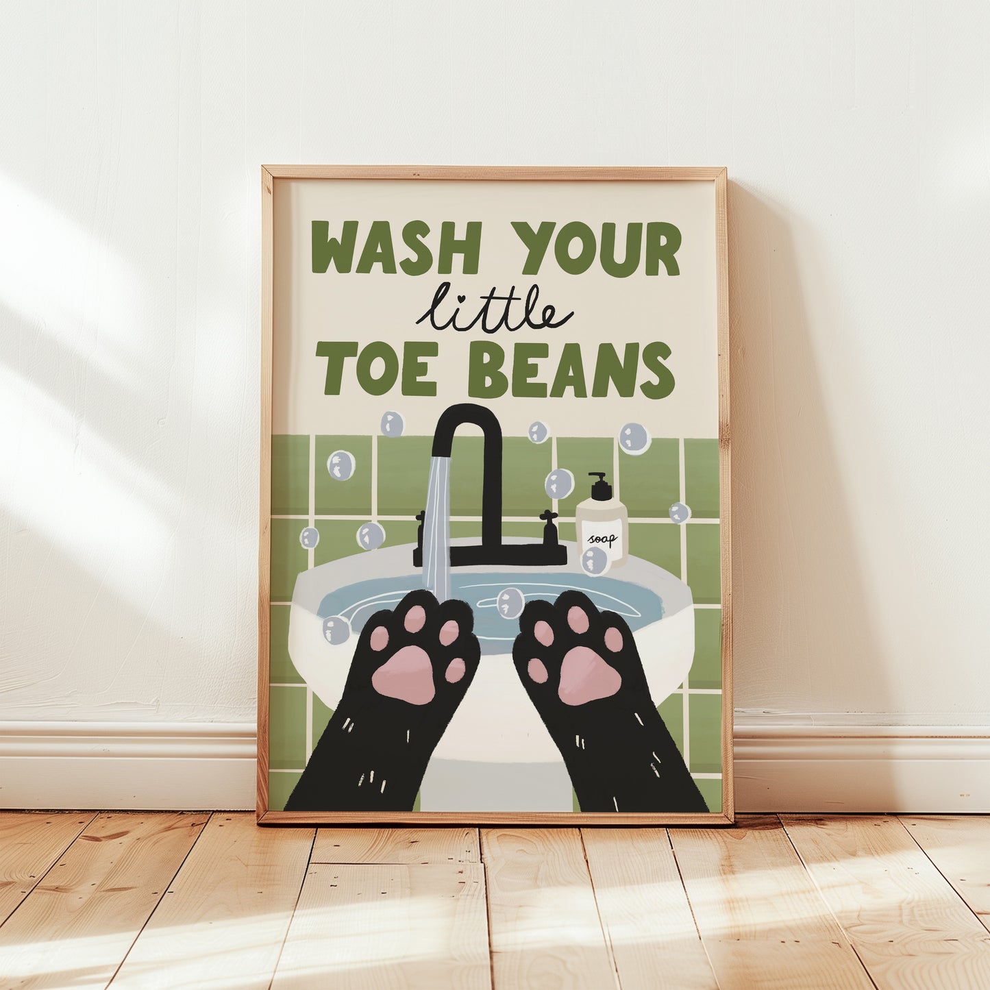 Wash Your Little Toe Beans Print