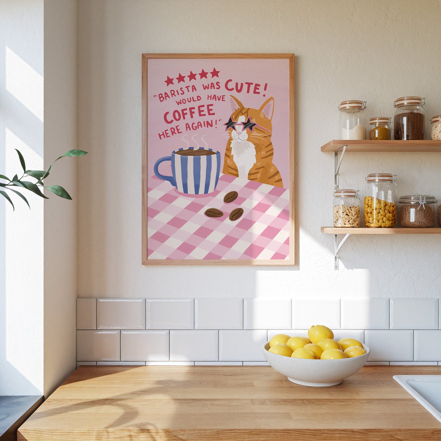 Barista Was Cute Cat Print