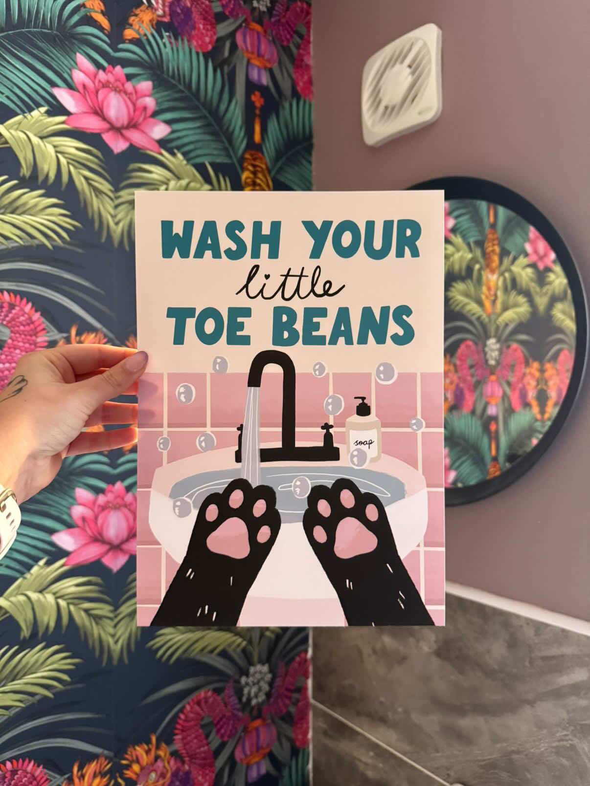 Wash Your Little Toe Beans Print