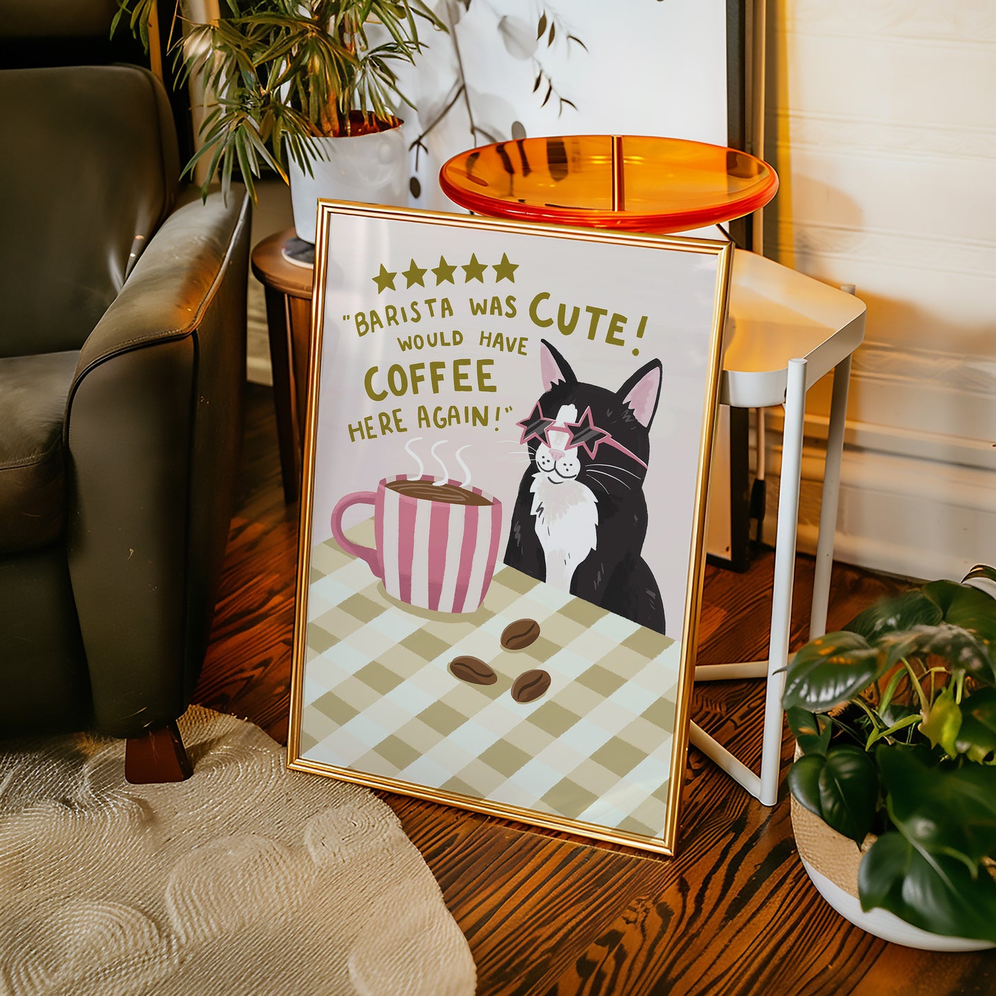 Barista Was Cute Cat Print