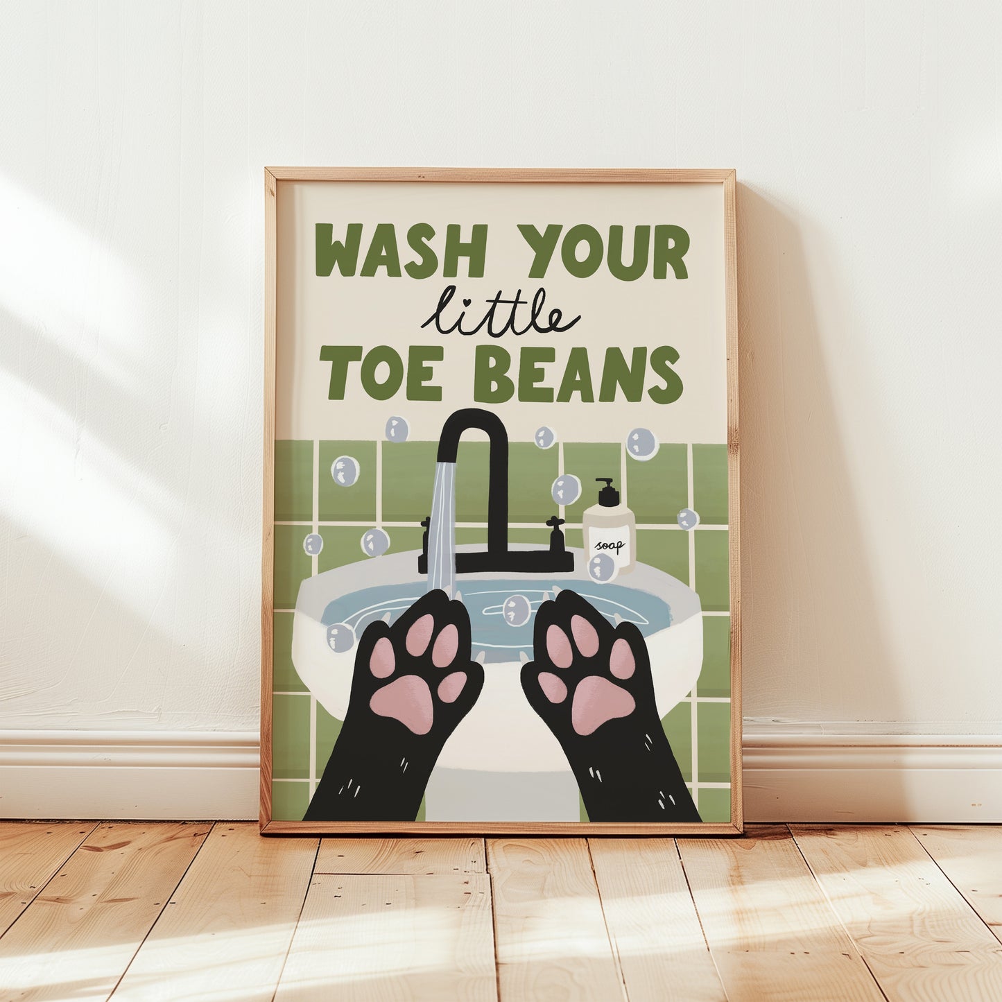 Wash Your Little Toe Beans Dog Print