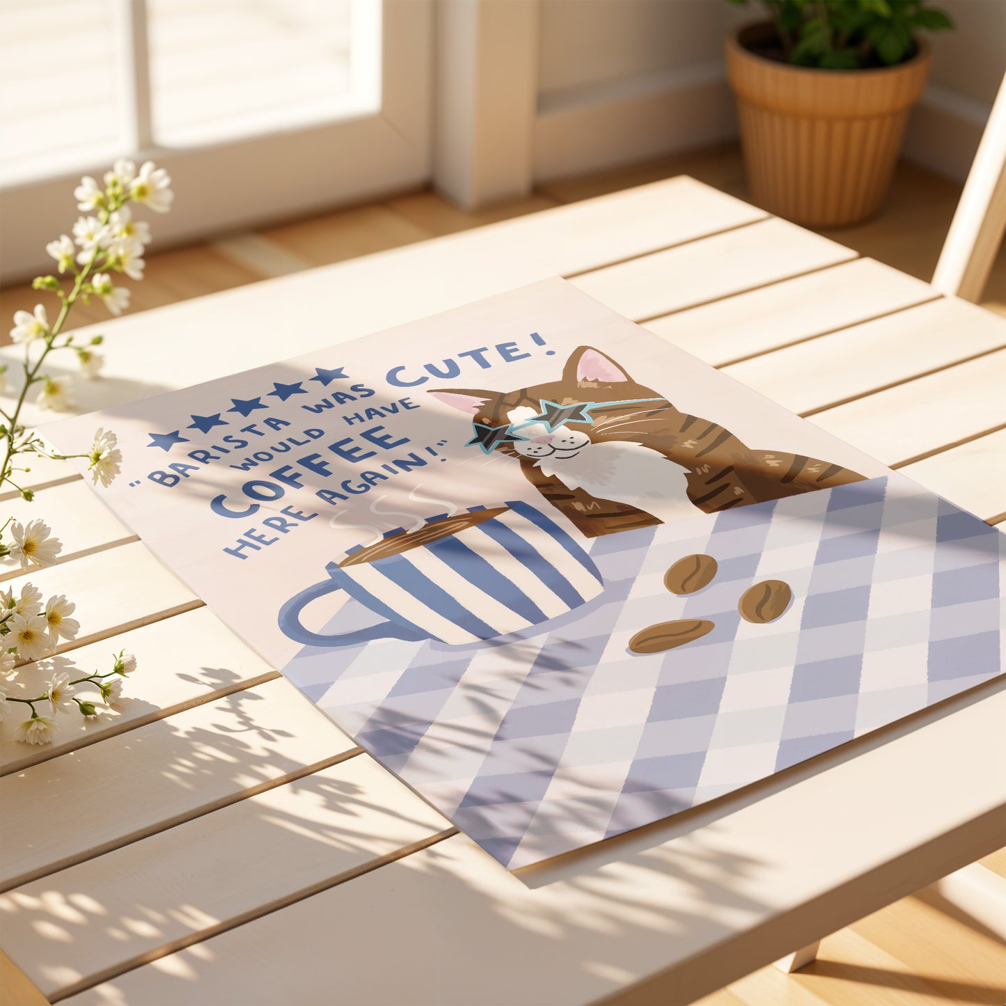 Barista Was Cute Cat Print