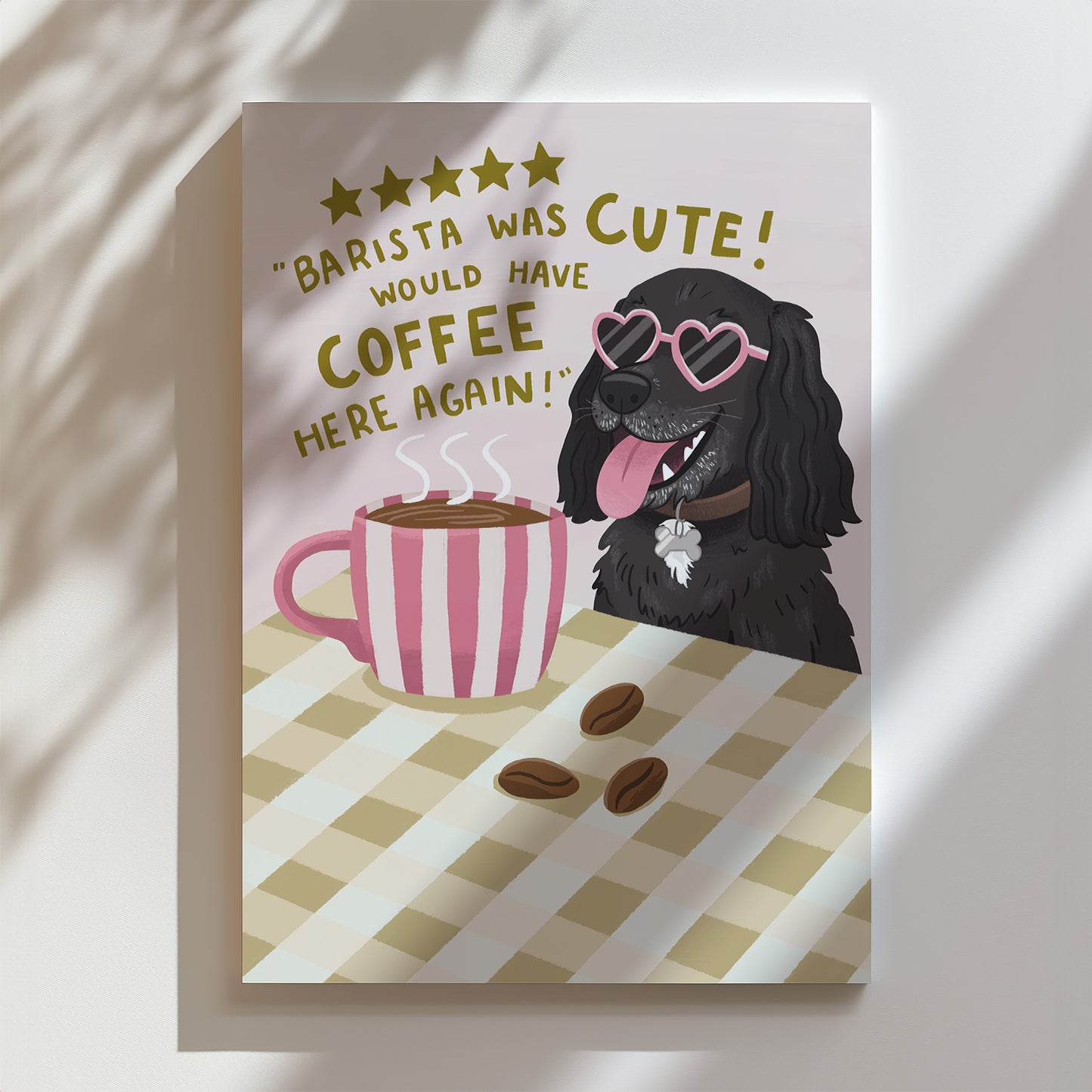 Custom Coffee Dog Print (Add your dog!)