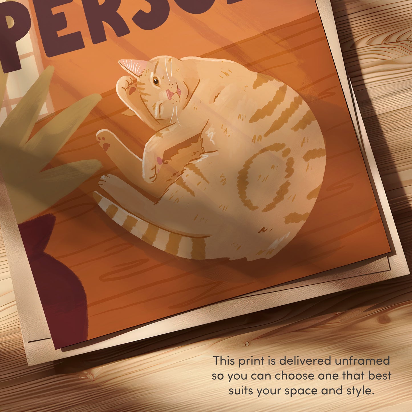 Unapologetically a Cat Person Art Print (Unframed)
