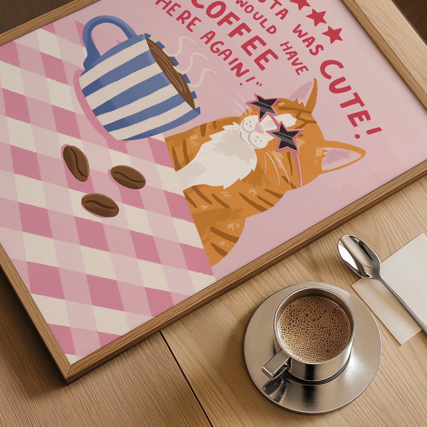 Barista Was Cute Cat Print