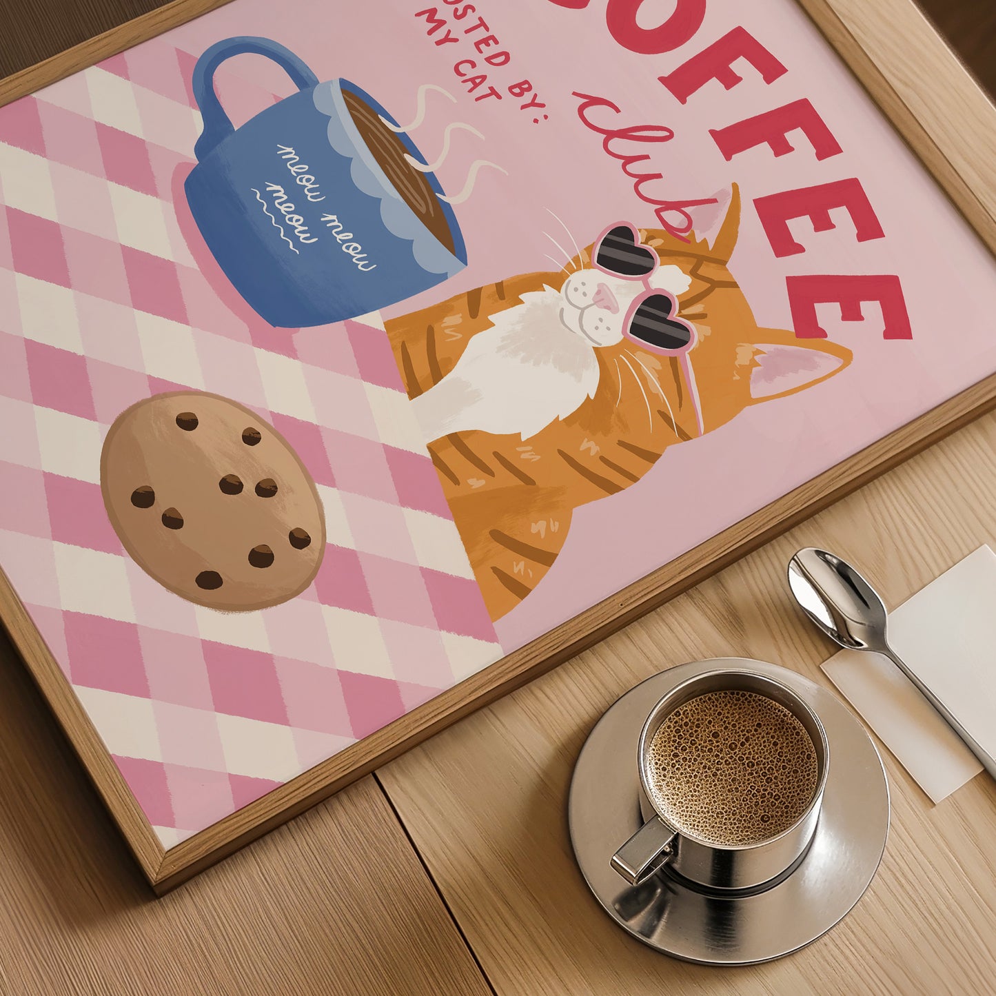 Cat Coffee Club Print