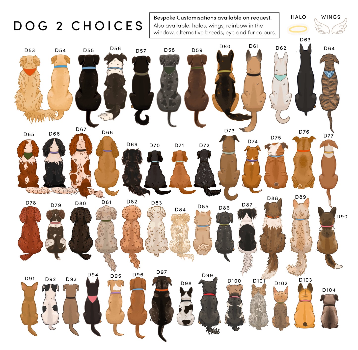 Personalised Dogs on the Beach Print (unframed)