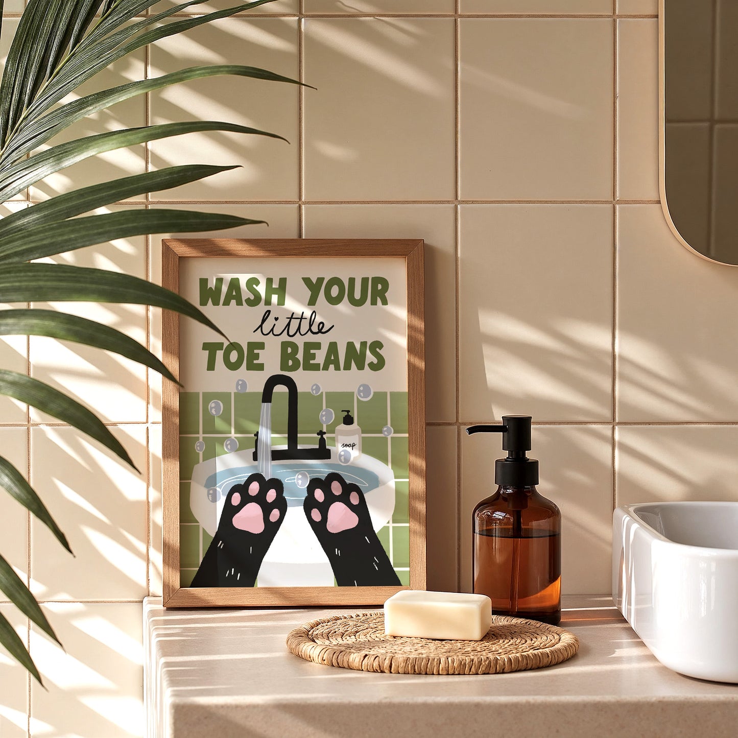Wash Your Little Toe Beans Print