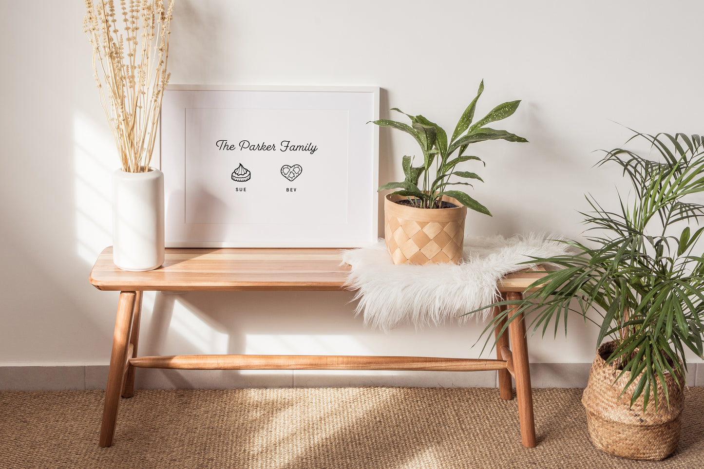 Personalised Family Biscuit Print (unframed)