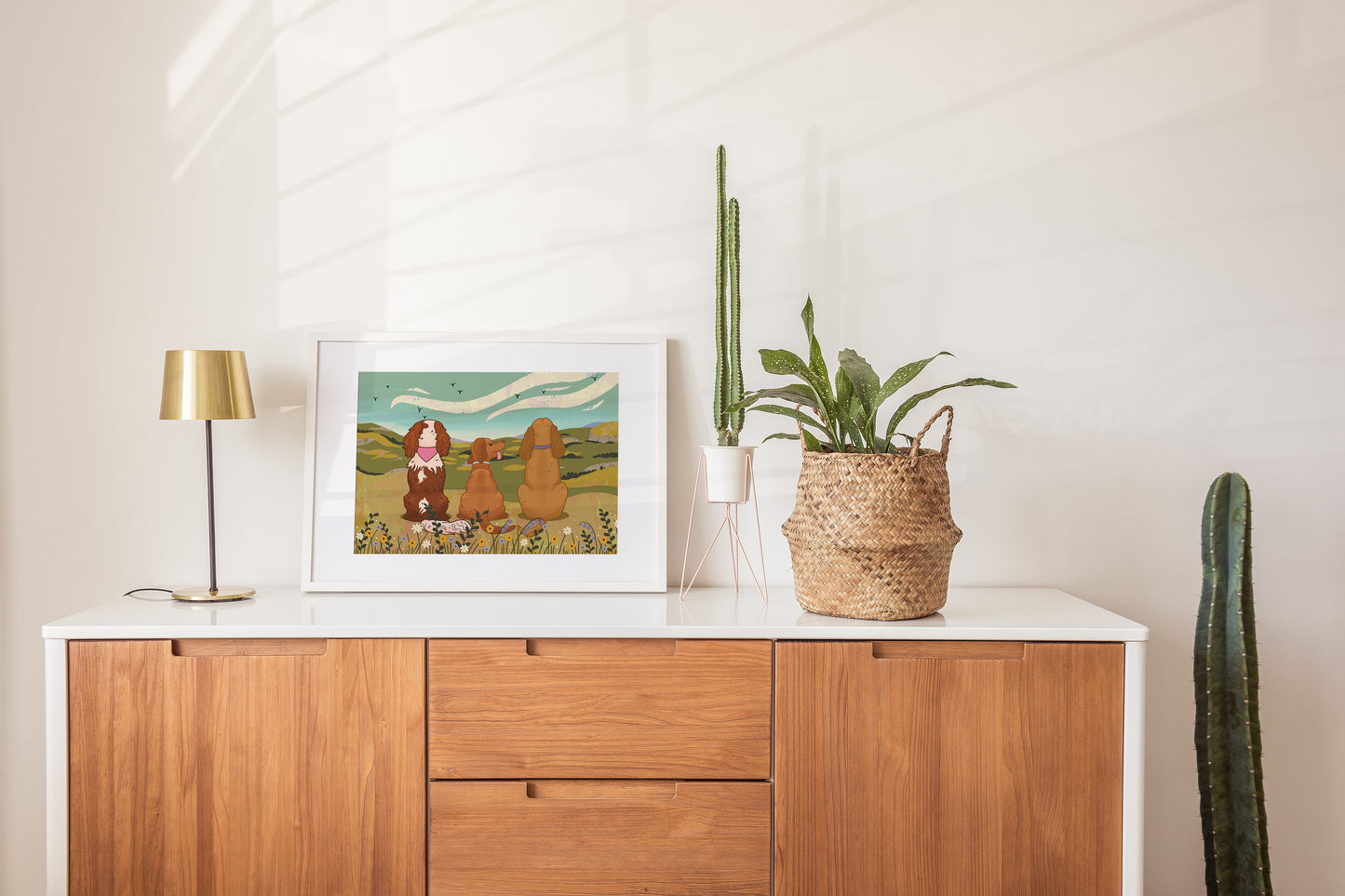 Personalised Dogs in the Countryside Print (unframed)