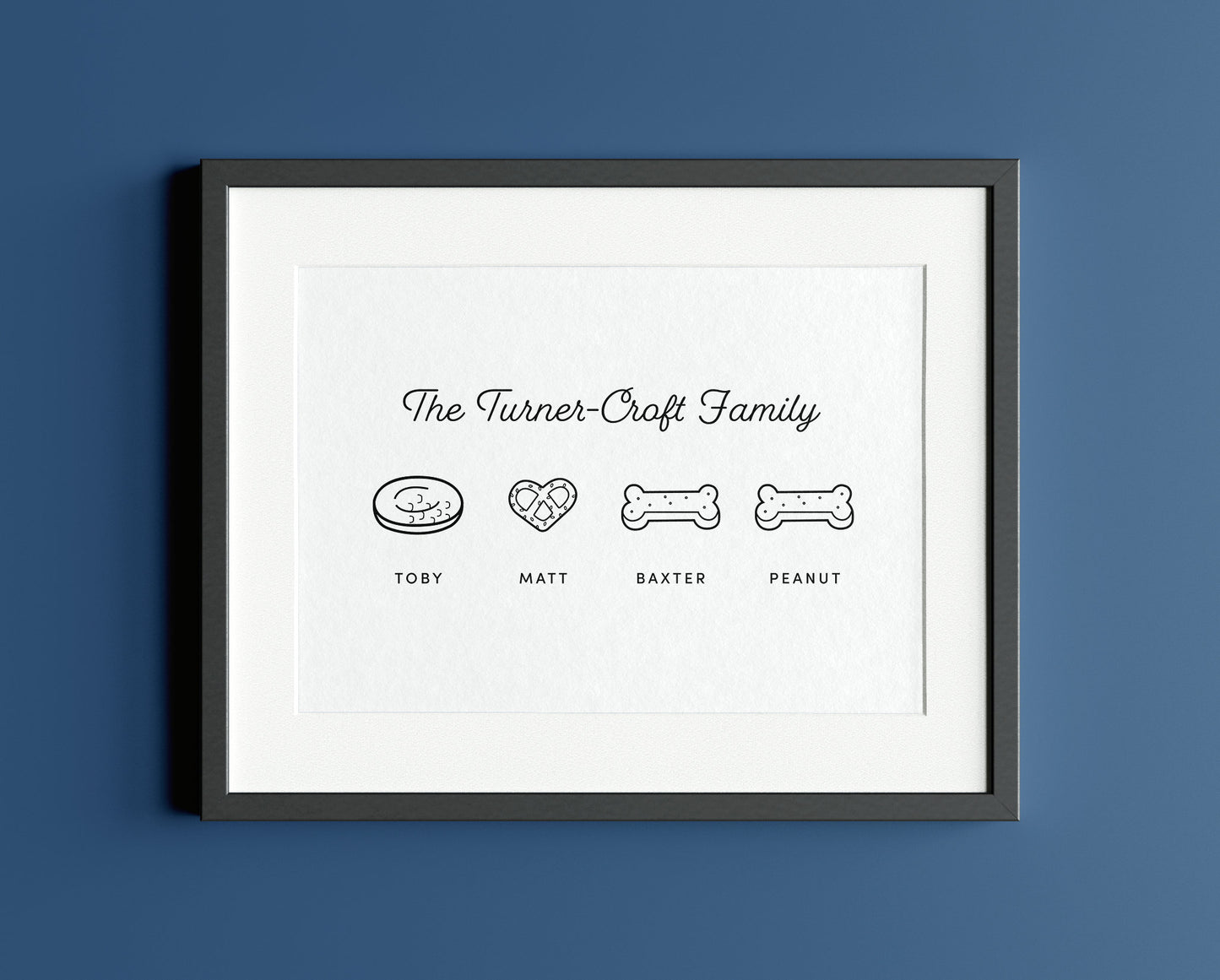 Personalised Family Biscuit Print (unframed)