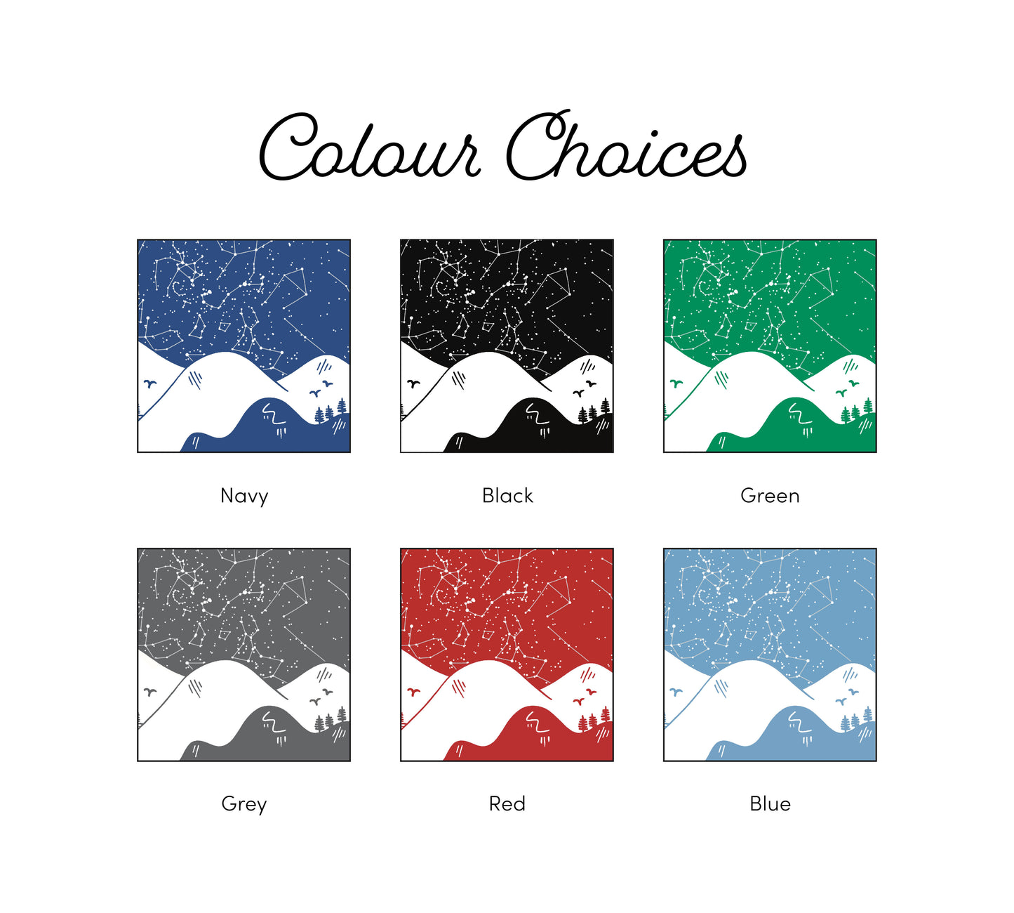 Personalised First Date Star Map Illustrated Print (unframed)