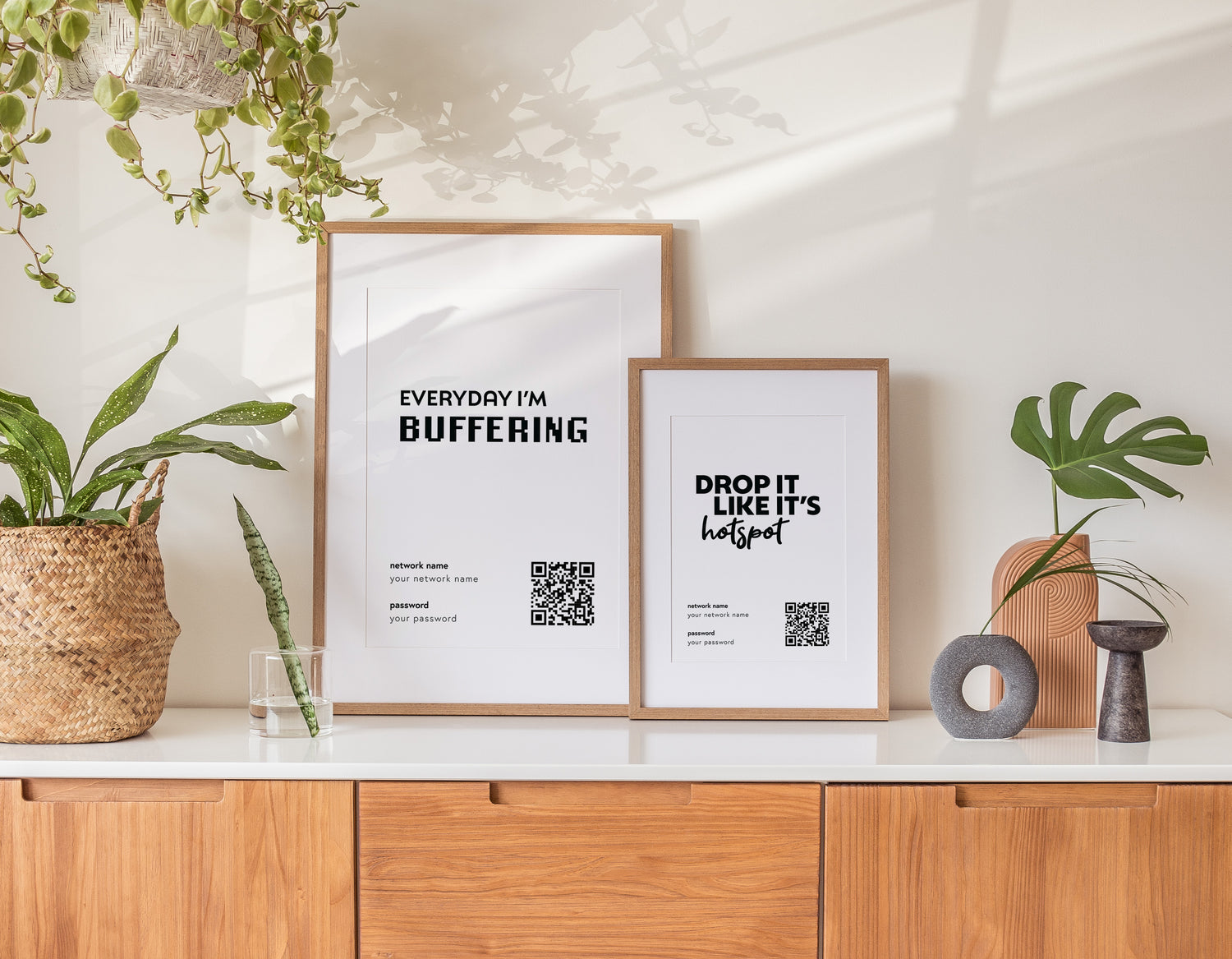 QR code wifi prints