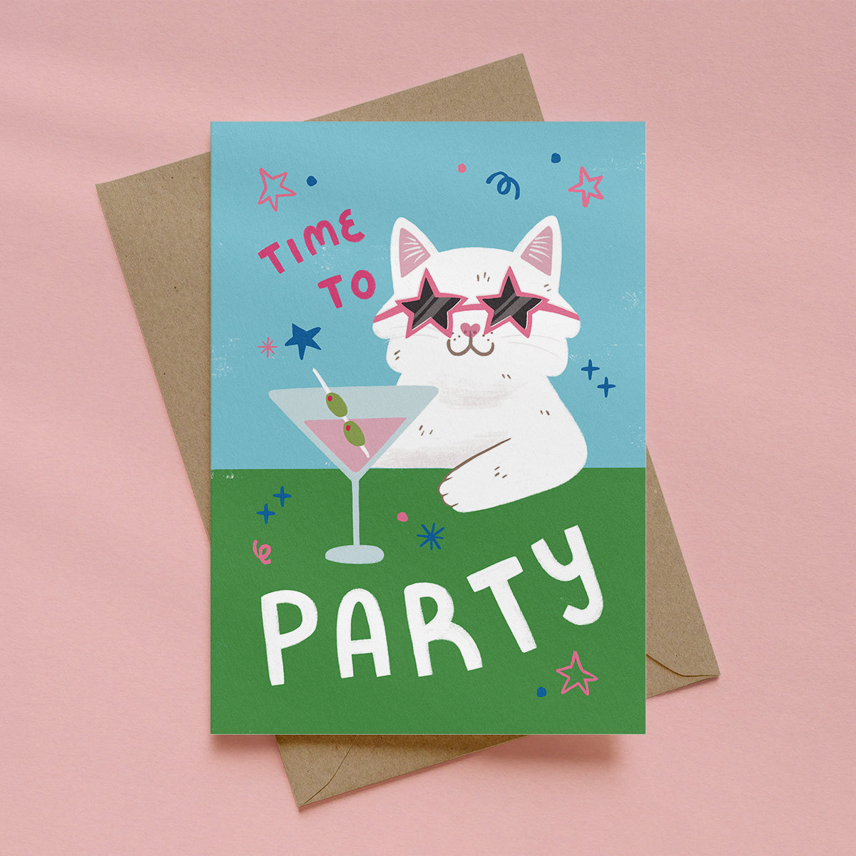 Time To Party Cat Card