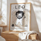 Leo Cat Zodiac Star Sign Print, (unframed)