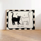 Checkerboard Custom Cat Name Print