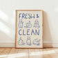 Fresh & Clean Cat Bathroom Print
