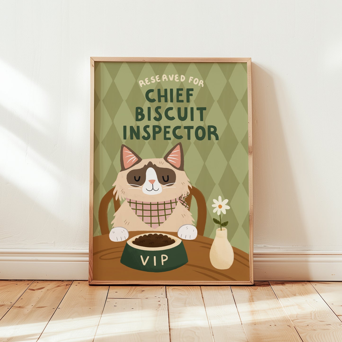 Chief Biscuit Inspector Cat Print (Unframed)