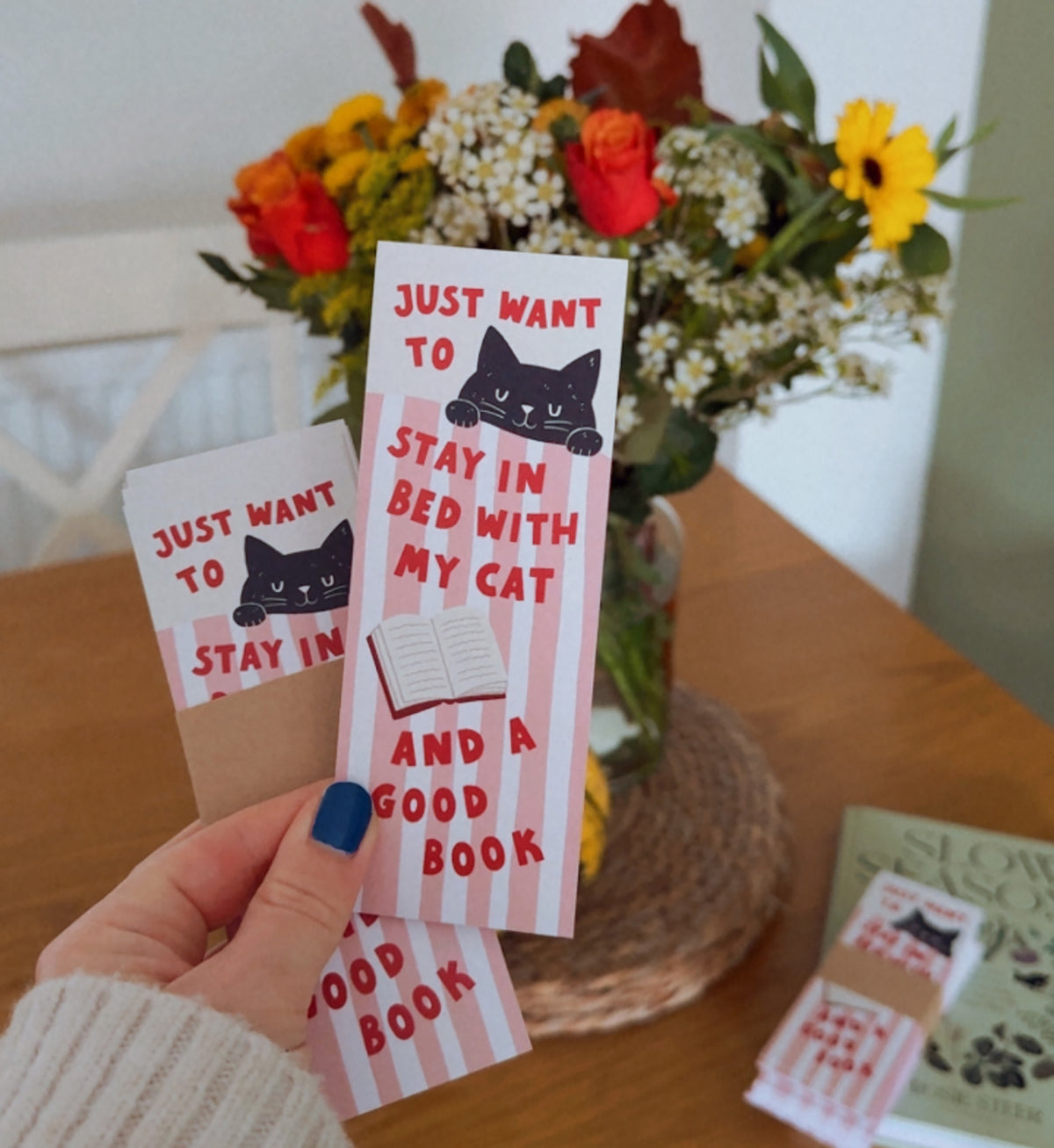 Cute Cat Bookmark | Illustrated Gift for Book Lovers