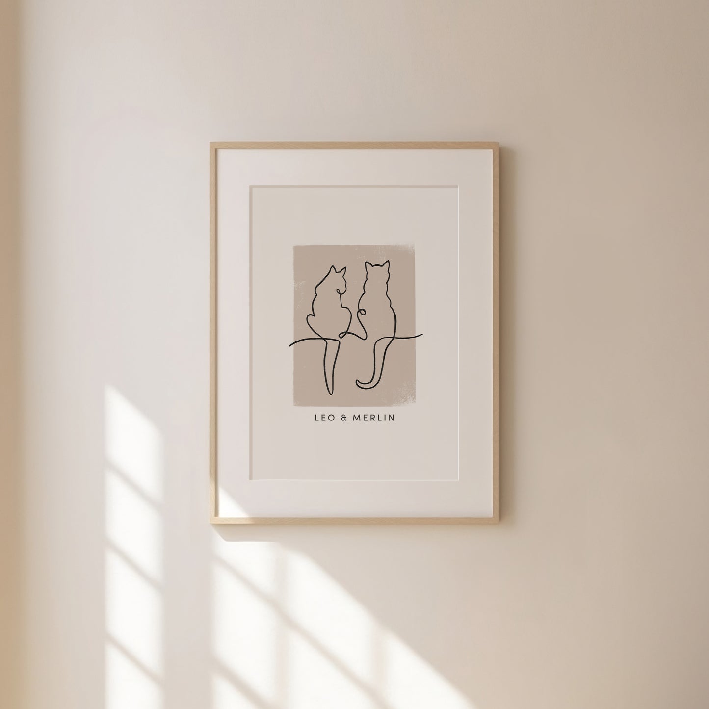 Minimalist Custom Cat Name Print