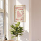 Happiest at Home print with pink cat, “with my cat” and heart accents, in wood frame