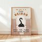 My Cat Is A Little Weirdo, Close The Toilet Lid Cat Bathroom Print (unframed)