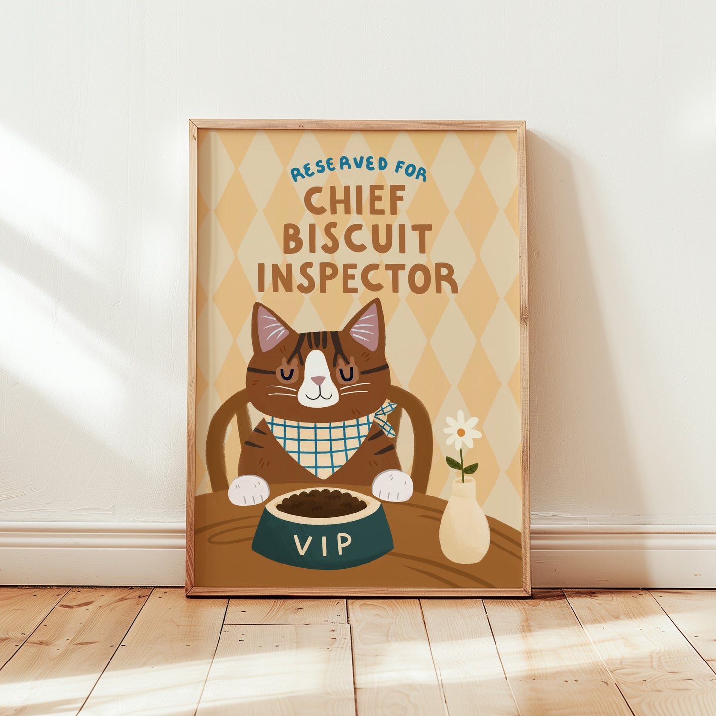 Chief Biscuit Inspector Cat Print (Unframed)