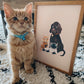 Customised Pet Portrait Print, Hand-illustrated from Photos (unframed)