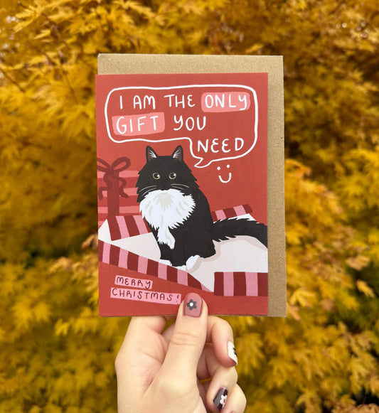 Cat Gift Paper Greetings Card