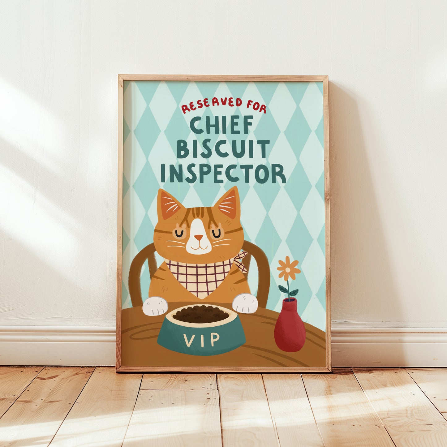 Chief Biscuit Inspector Cat Print (Unframed)