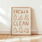 Fresh & Clean Cat Bathroom Print