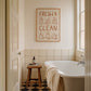 Fresh & Clean Cat Bathroom Print