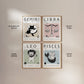 Aquarius Cat Zodiac Star Sign Print (unframed)