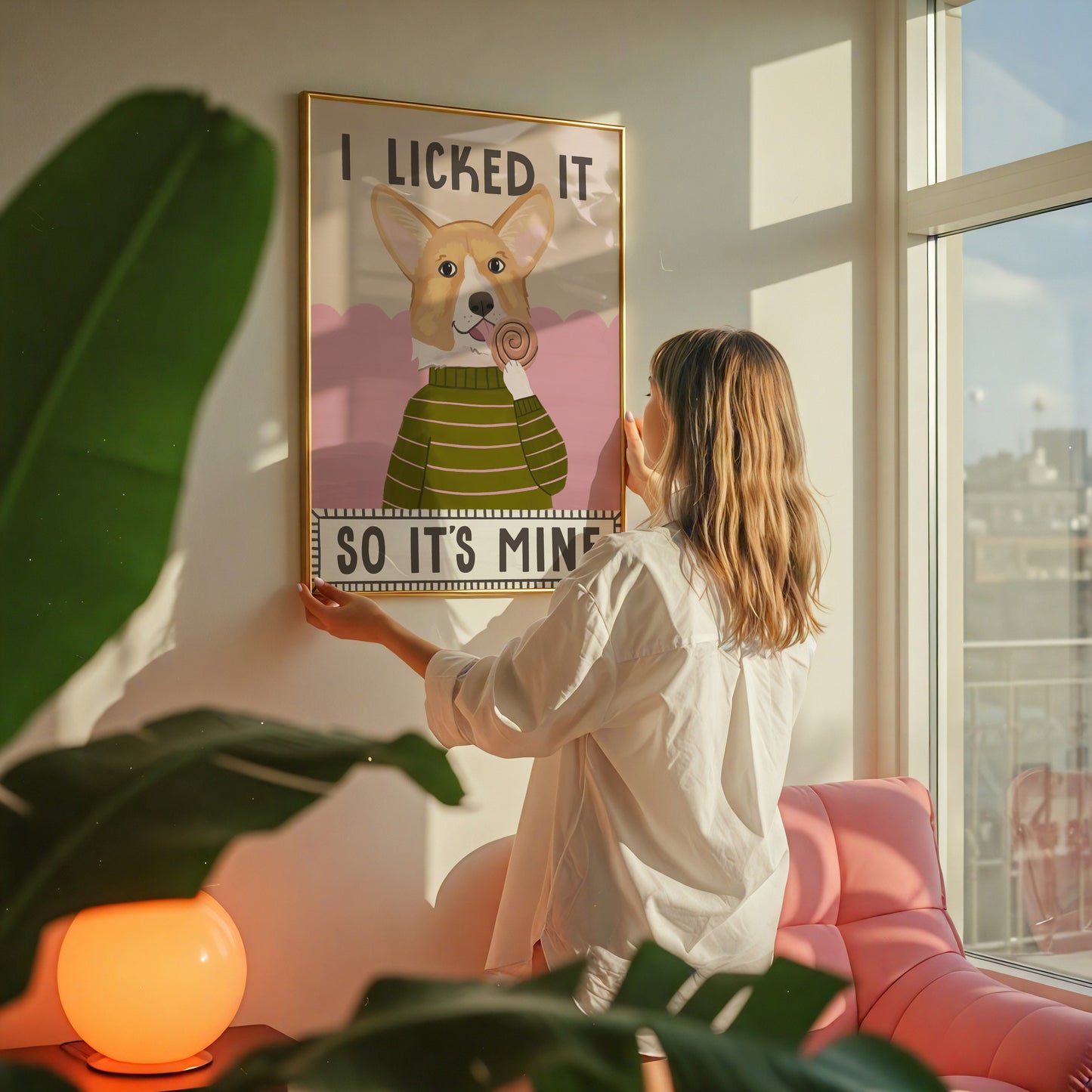 I Licked It So It's Mine Dog Art Print (unframed)