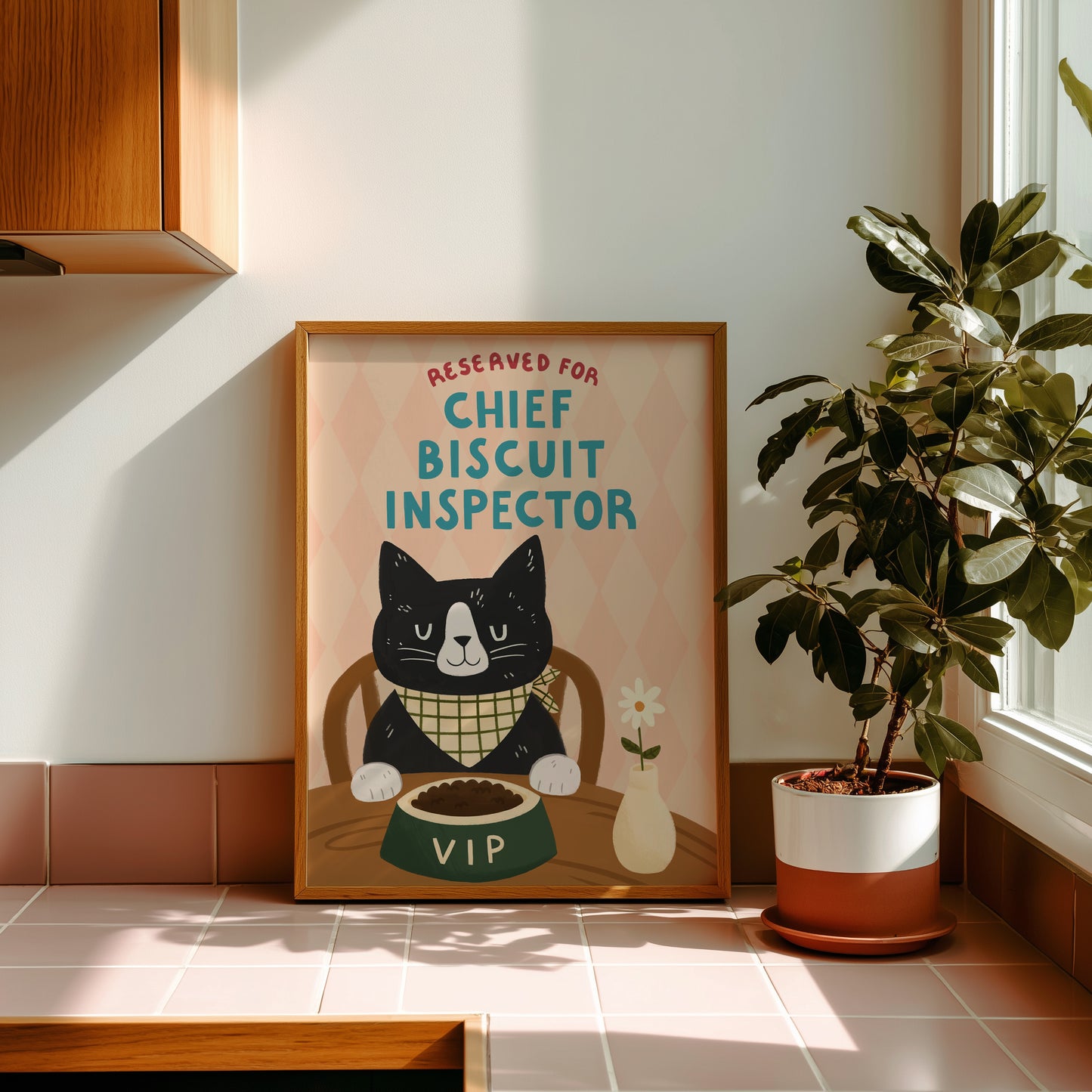 Chief Biscuit Inspector Cat Print (Unframed)