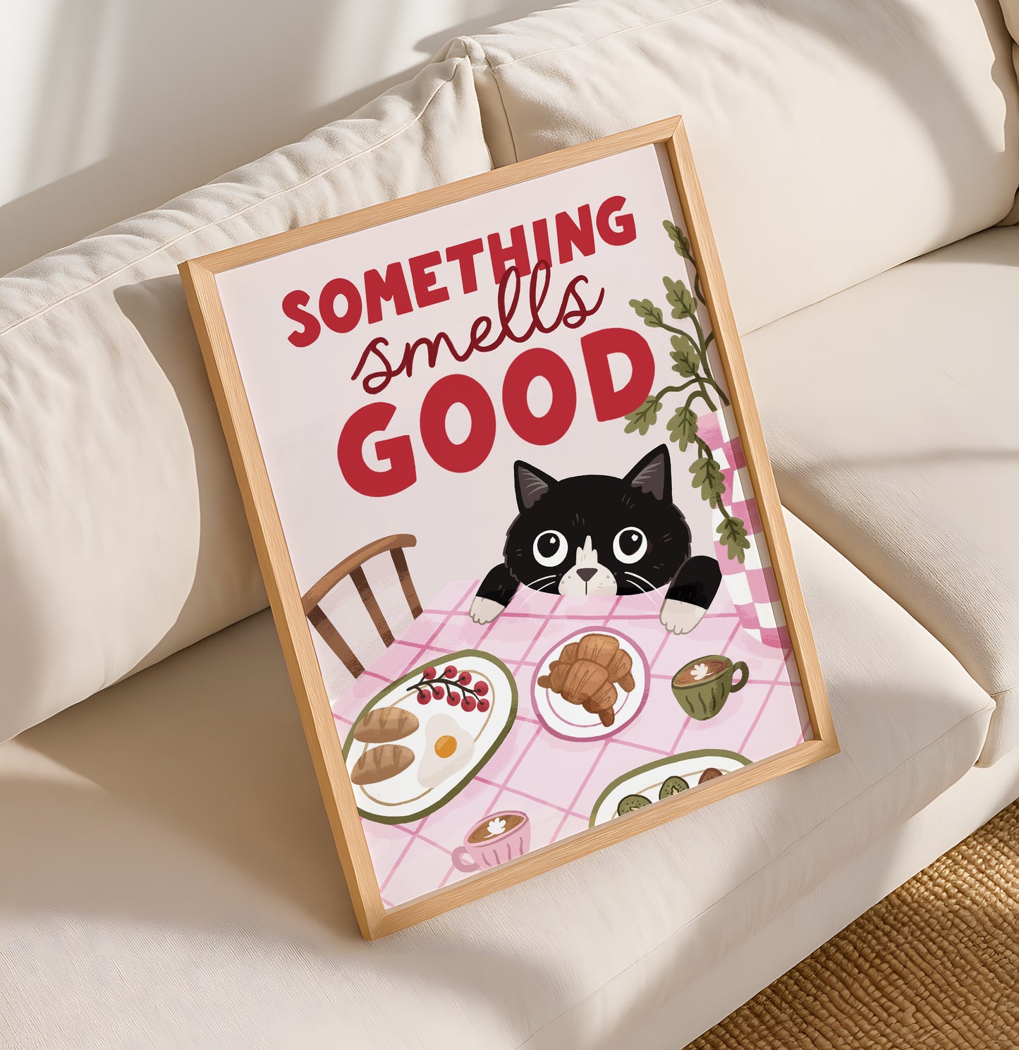Something Smells Good Kitchen Art Print (unframed)