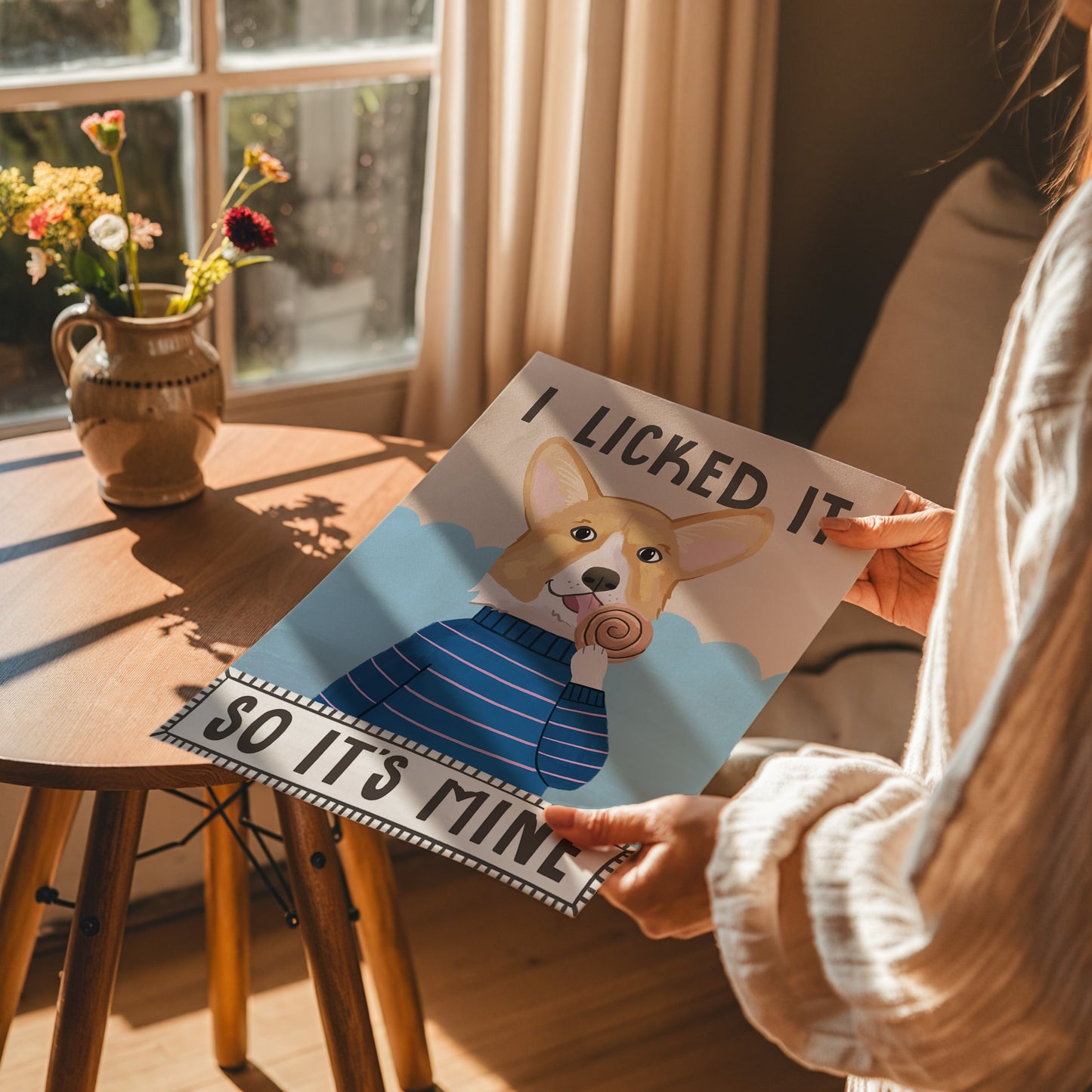 I Licked It So It's Mine Dog Art Print (unframed)