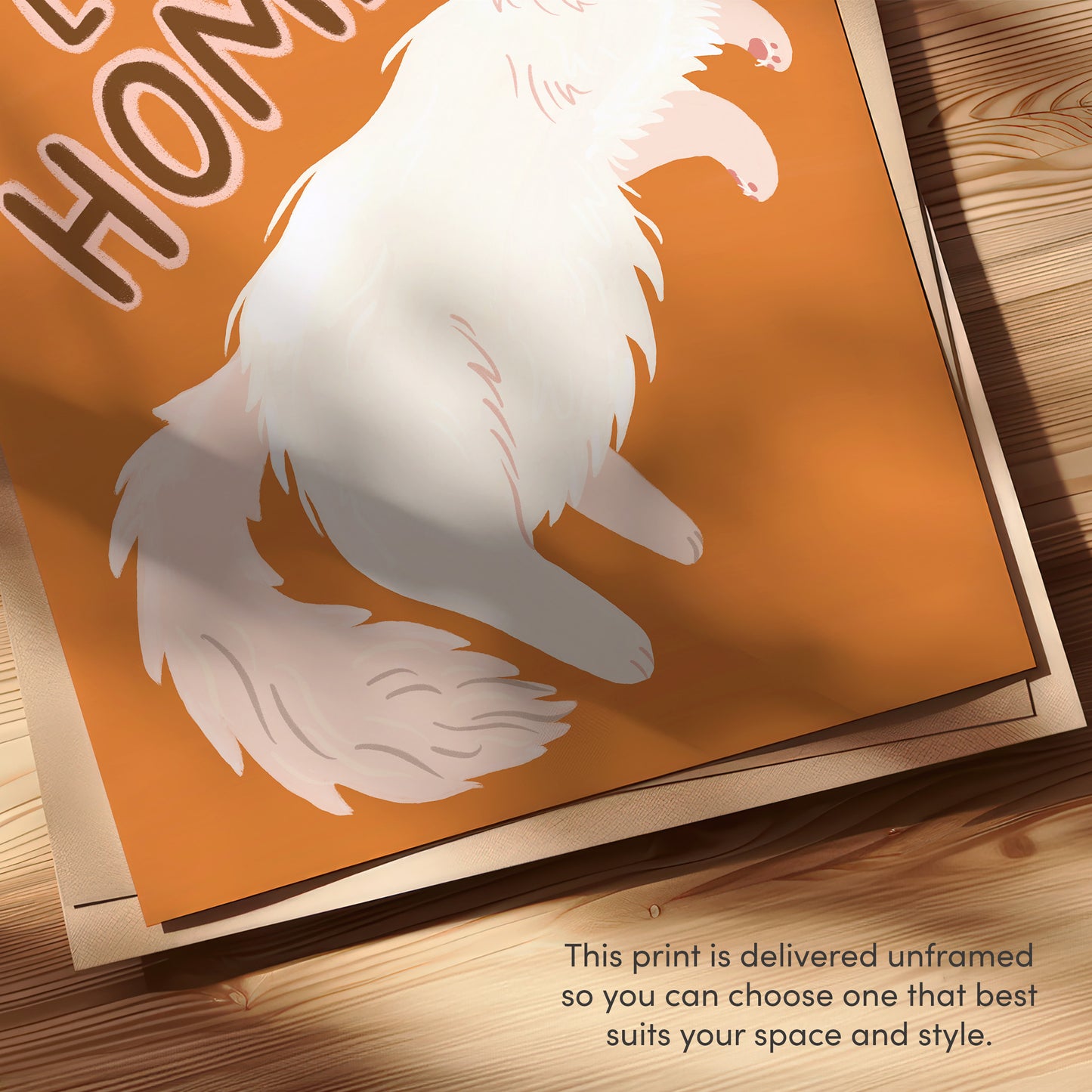 Feels Like Home Cat Art Print (Unframed)