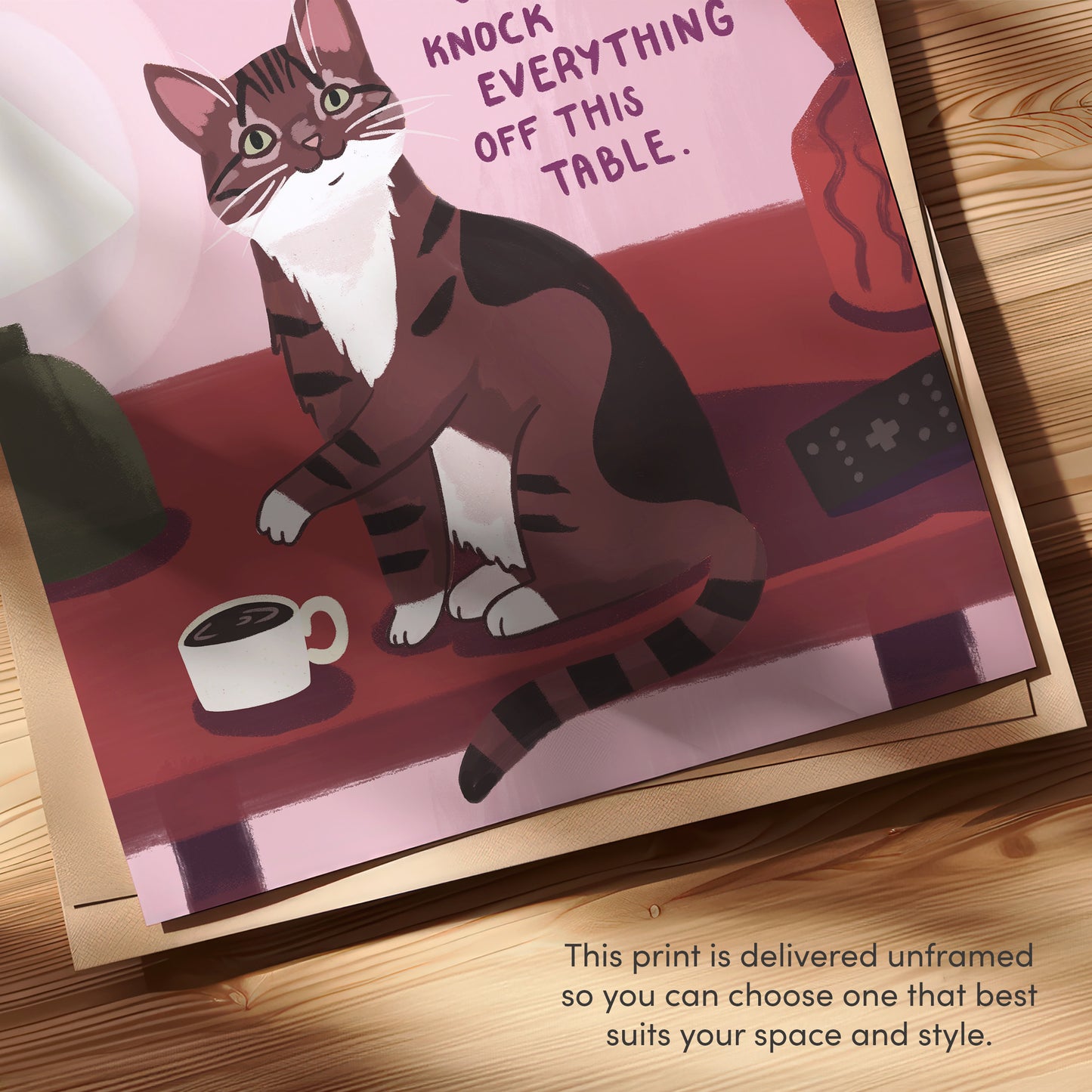 Don't Make Me Hangry Cat Art Print (unframed)