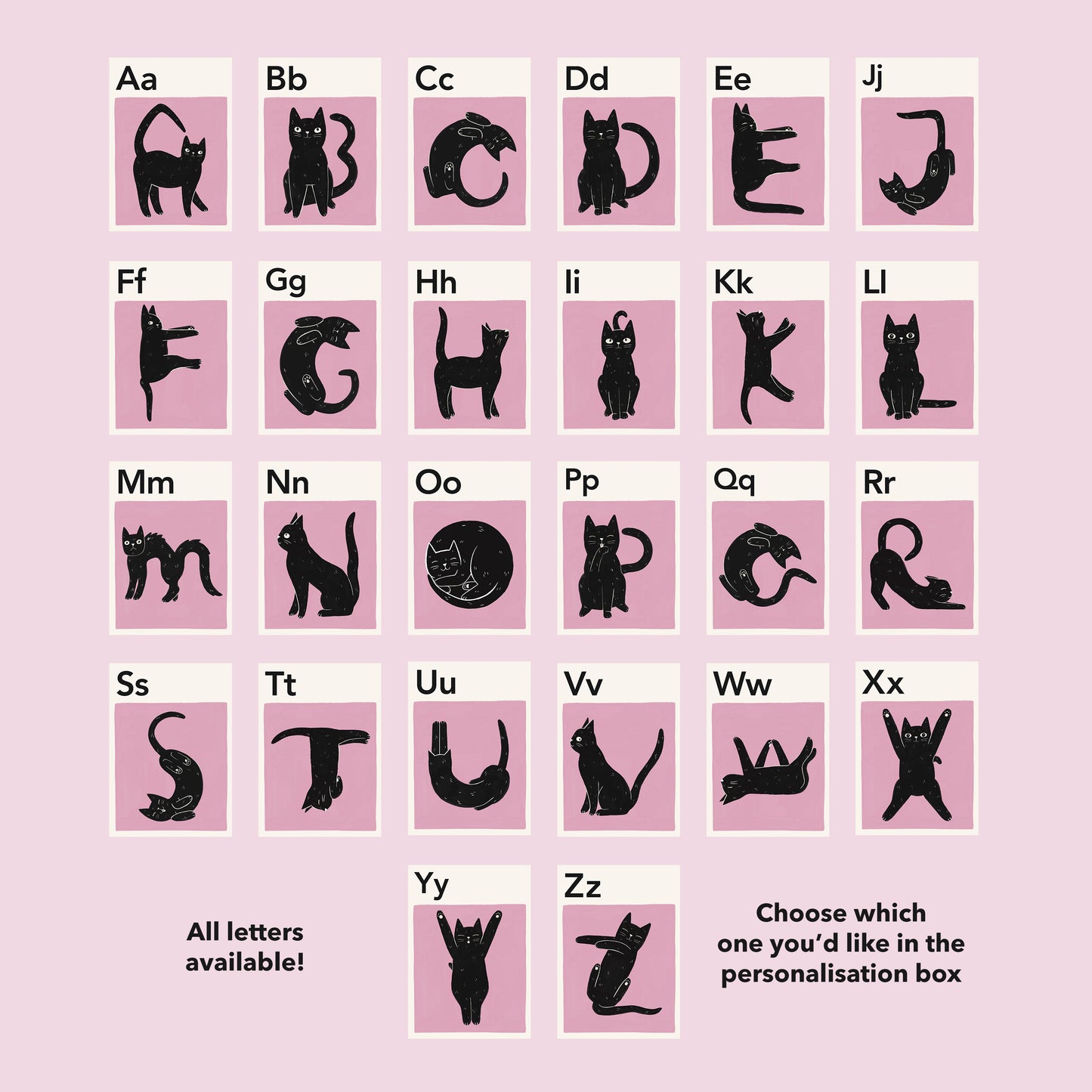 Cat Alphabet Letter Print