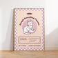 Dough Kneading Classes Cat Poster (unframed)